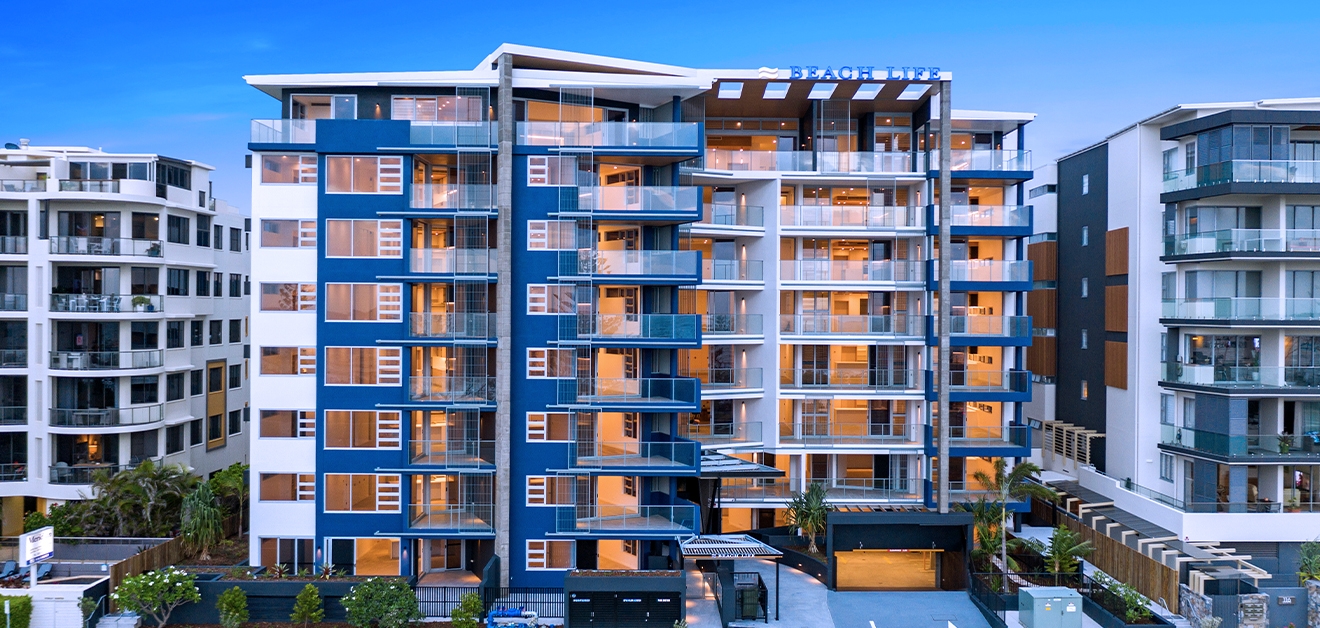 The new owners of a luxury apartment block along Alexandra Headland have started moving in to a now sold out 57-strong apartment block.